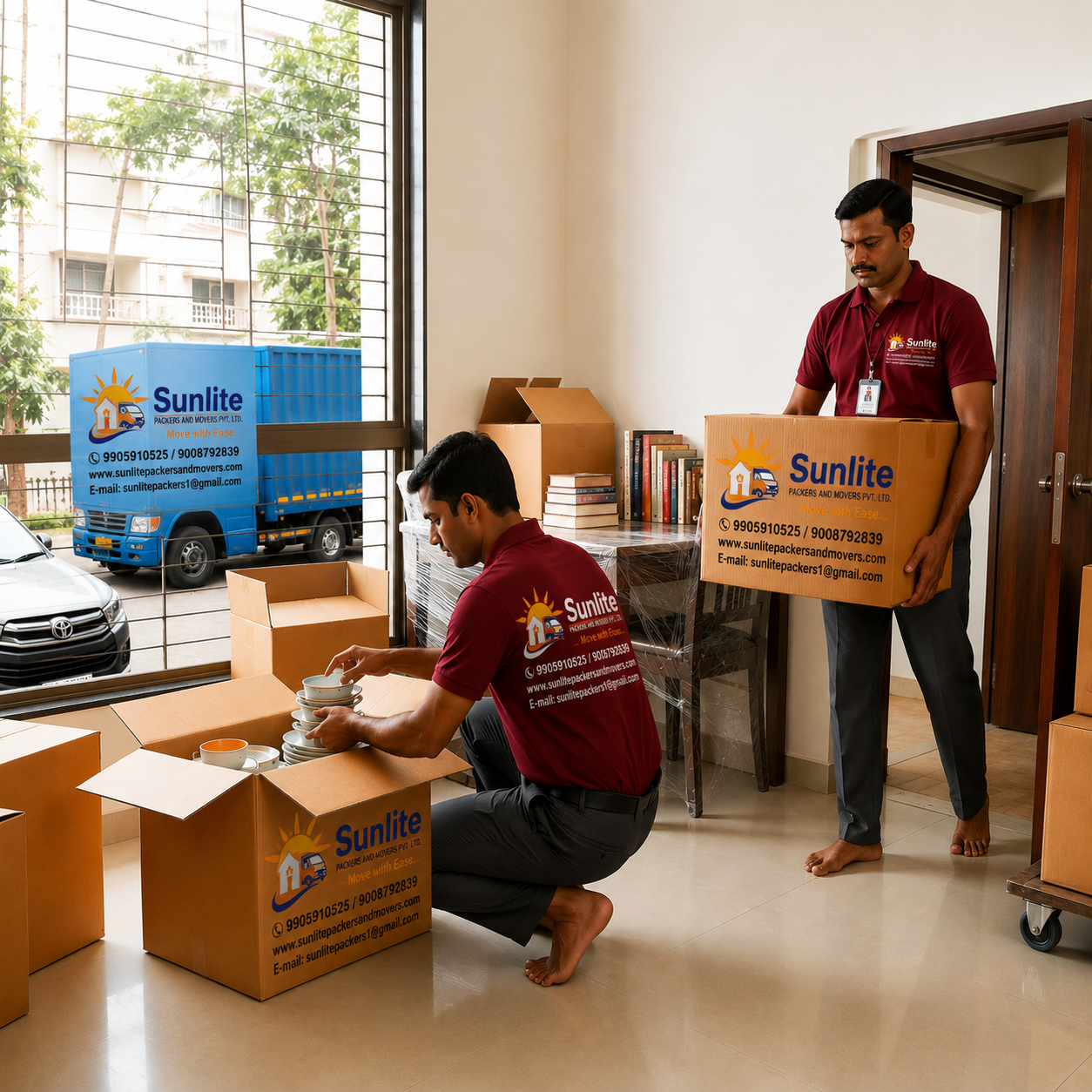 Sunlite professional packing crew