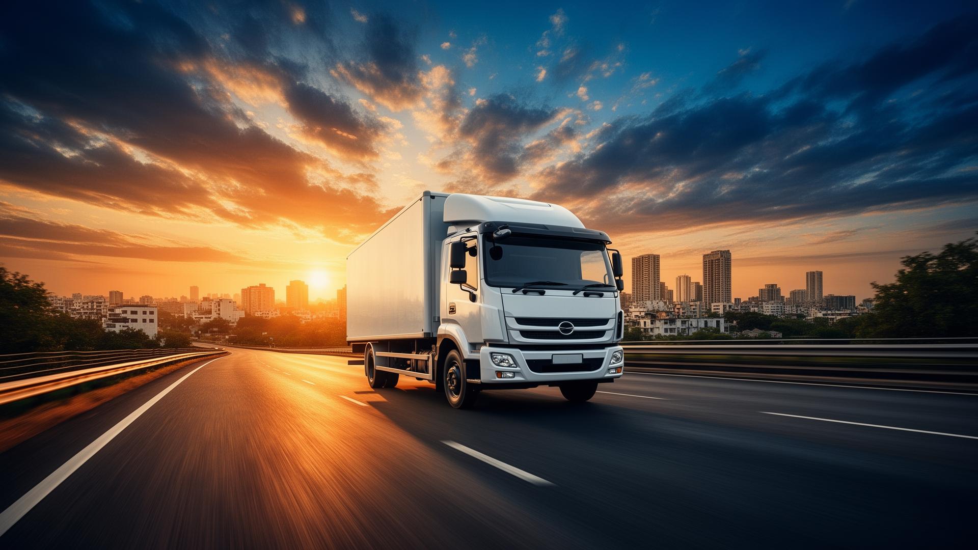 Sunlite moving truck on highway